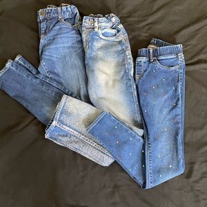 Girls jeans bundle-distressed blue & black